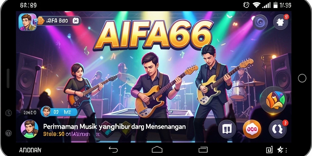 Tampilan gameplay AIFA66 yang mengasyikkan dengan berbagai lagu.