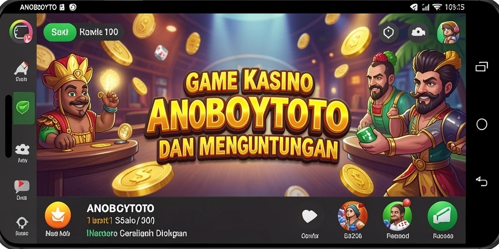 Tampilan gameplay ANOBOYTOTO dengan berbagai permainan Kasino yang menarik.