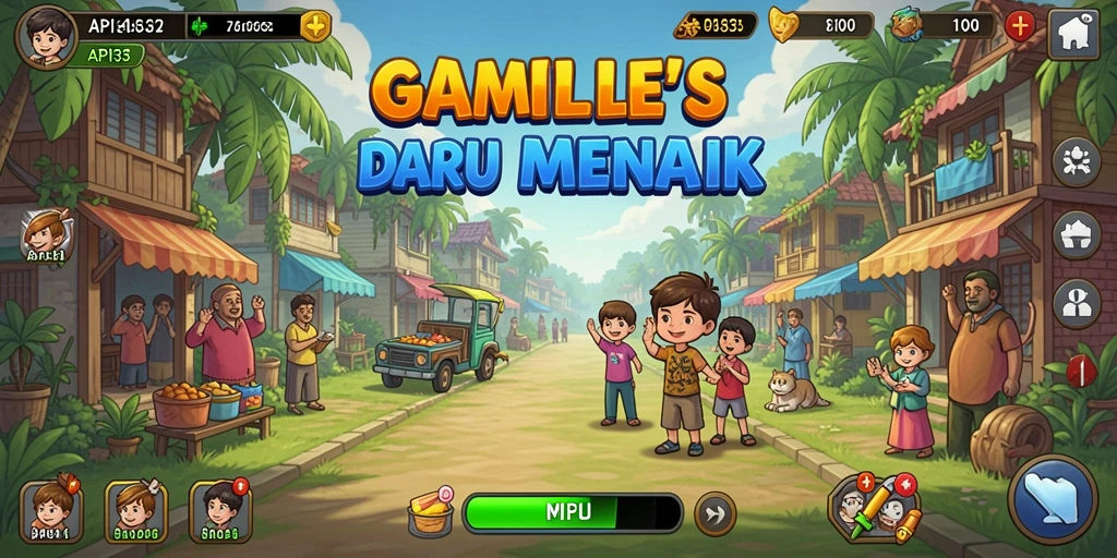 Screenshot utama API33 menampilkan gameplay menarik dengan karakter dan lingkungan yang cerah.