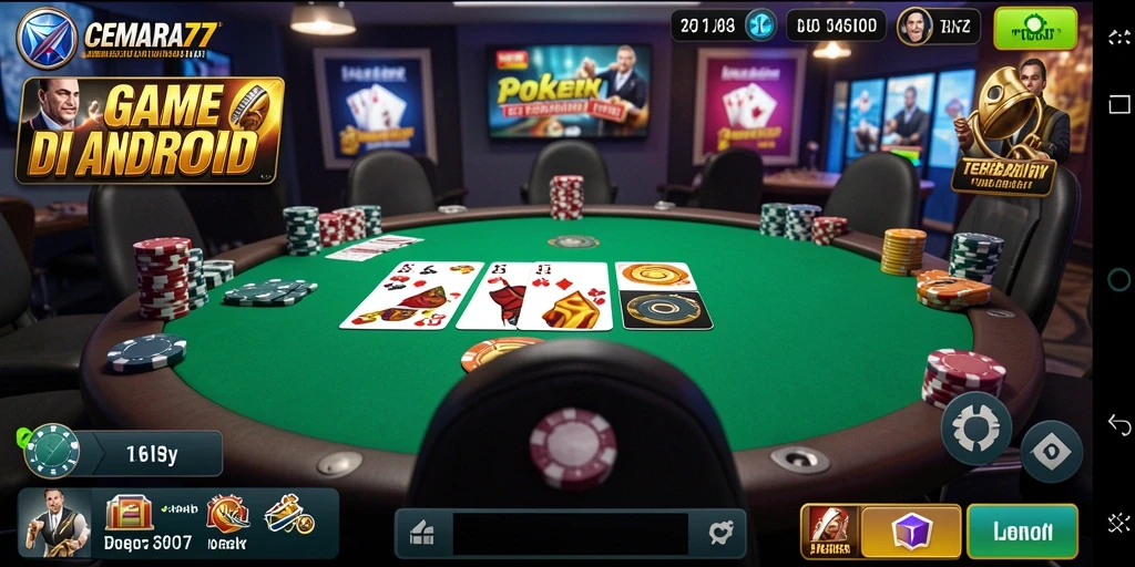 Tampilan gameplay Poker yang mendebarkan di CEMARA77.