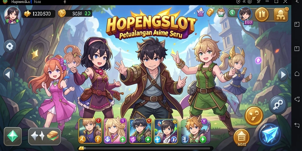 Tampilan gameplay HOPENGSLOT yang menawan dengan karakter anime yang hidup.