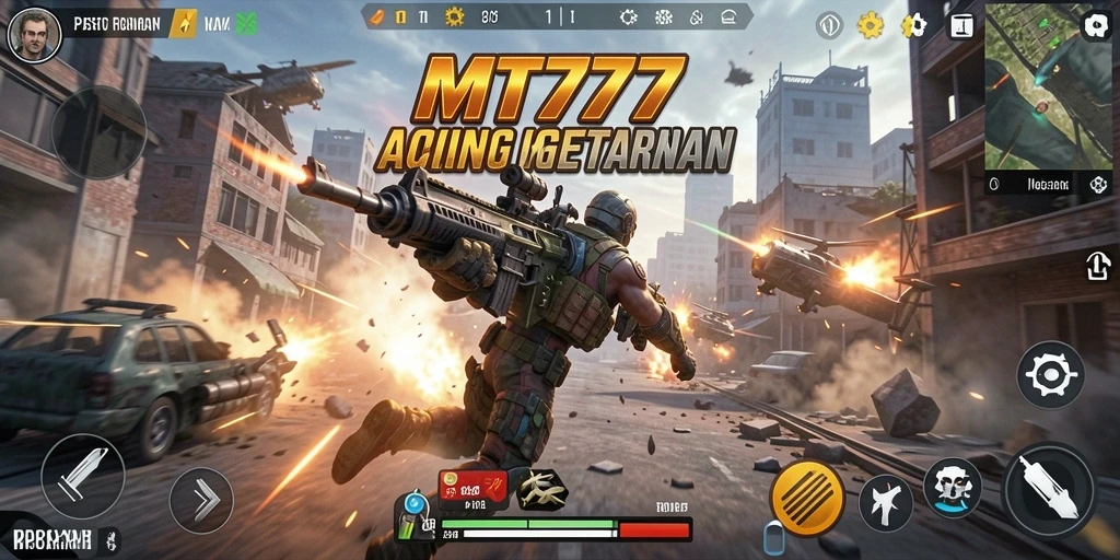 Screenshot utama MT777 menampilkan aksi gameplay yang mendebarkan.