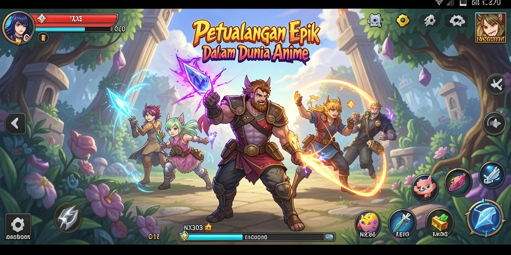 Tampilan gameplay NX303 yang memukau dalam nuansa Anime.